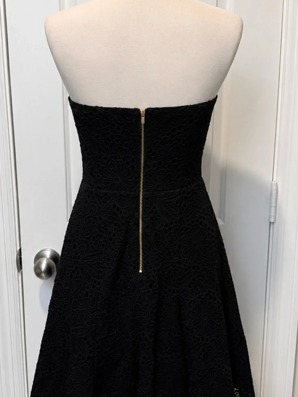 Lilly Pulitzer Strapless Black Lace Cocktail Dress S- 00 - Picture 3 of 5